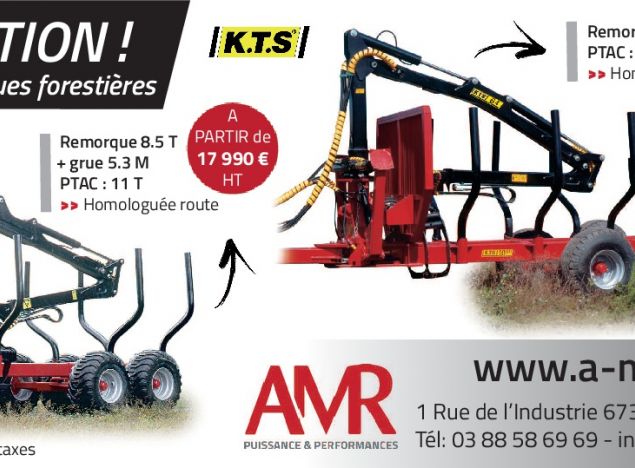 OFFRES SPÉCIALES  sur nos remorques & grues forestières