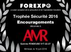 AMR reçoit un trophée sécurité à Forexpo pour sa gamme de fendeuses 17-22-27 Tonnes !